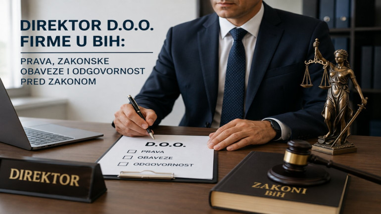 Director of an LLC in BiH: Rights, Legal Obligations, and Liabilities Under the Law